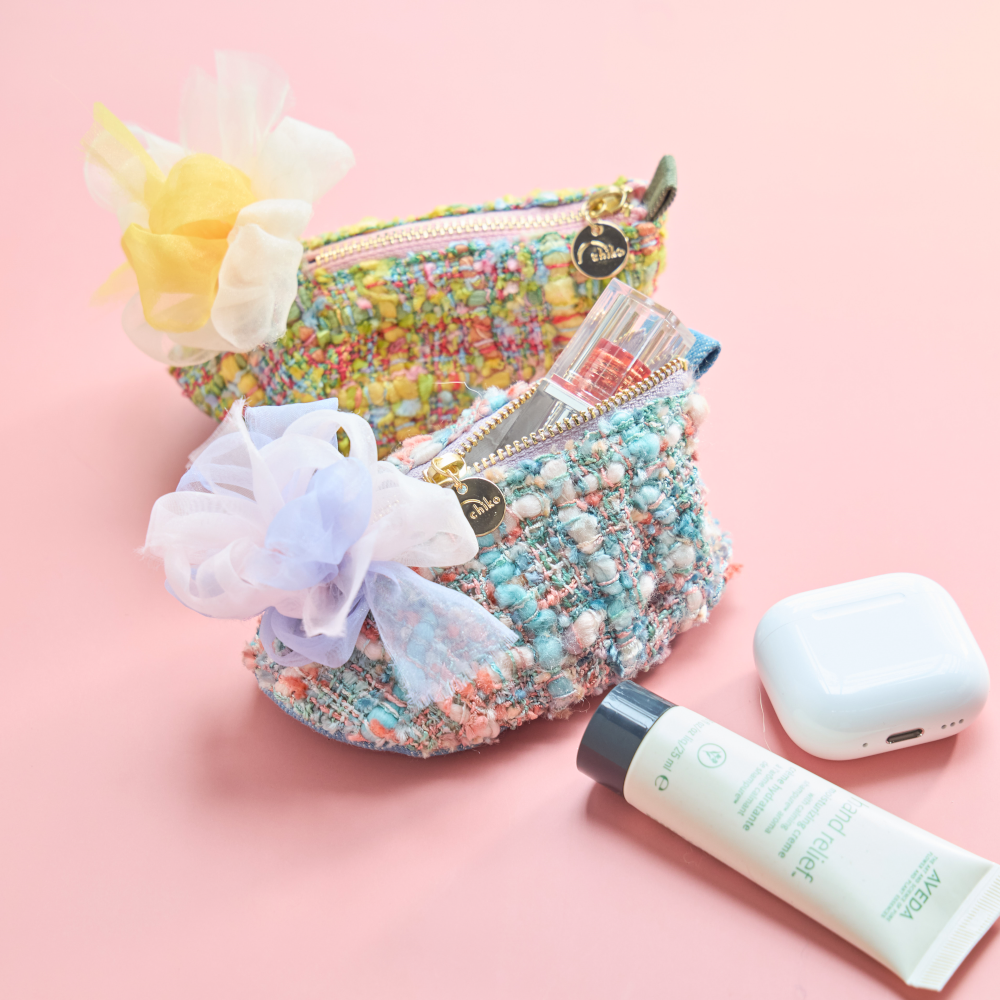 咲き編みシューズポーチ｜baby